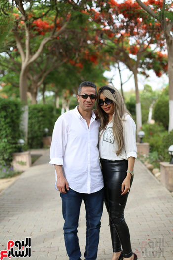 العميد محمد سمير وزوجته الإعلامية إيمان أبو طالب (2)