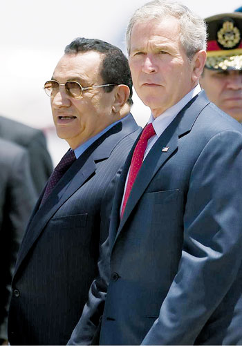 مبارك-وجورج-بوش