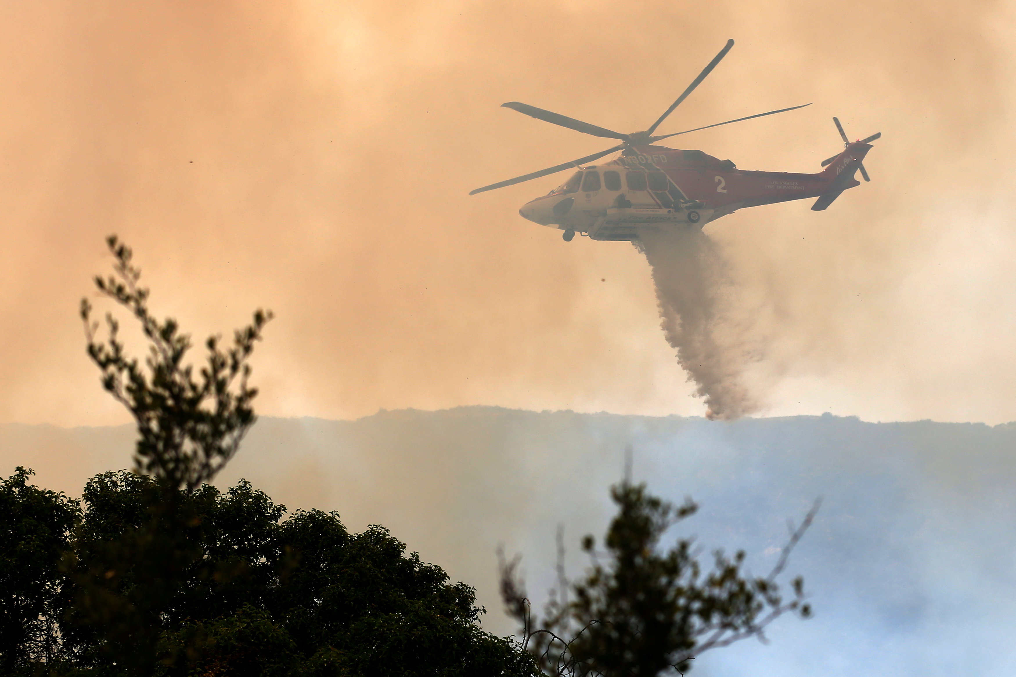 طائرات الاطفاء تسعى للسيطرة على حرائق الغابات