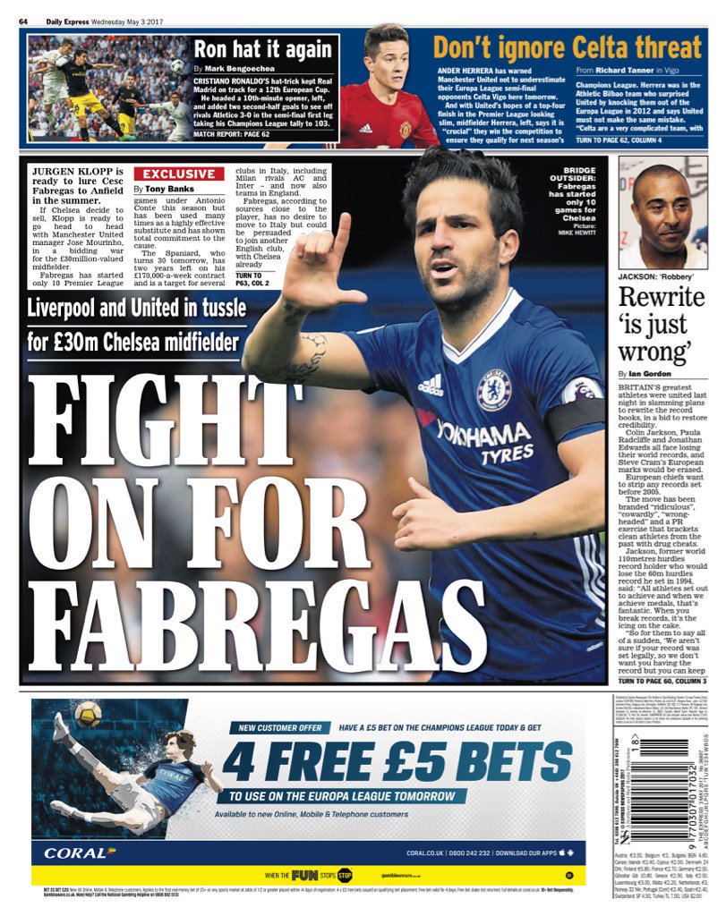 غلاف صحيفة ديلي اكسبريس