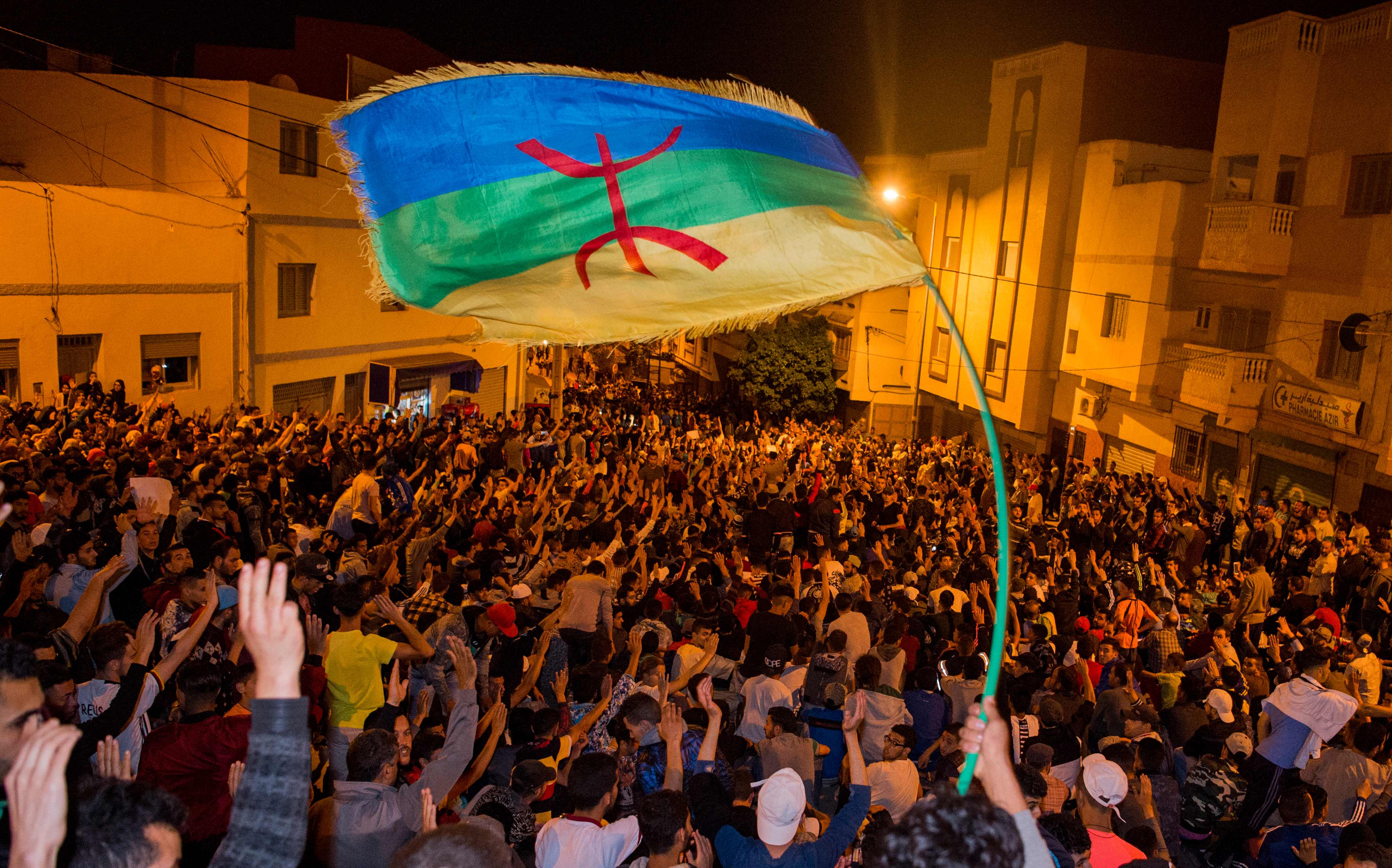 احتجاجات فى المغرب