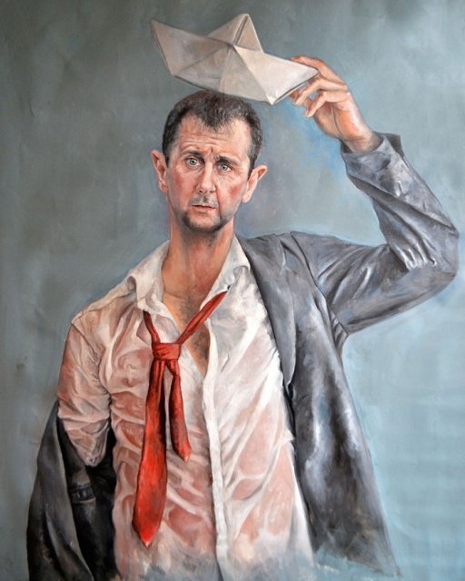 لوحة فنية للرئيس السورى