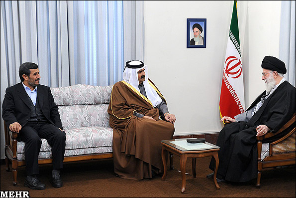 حمد بن خليفة يلتقى مرشد إيران