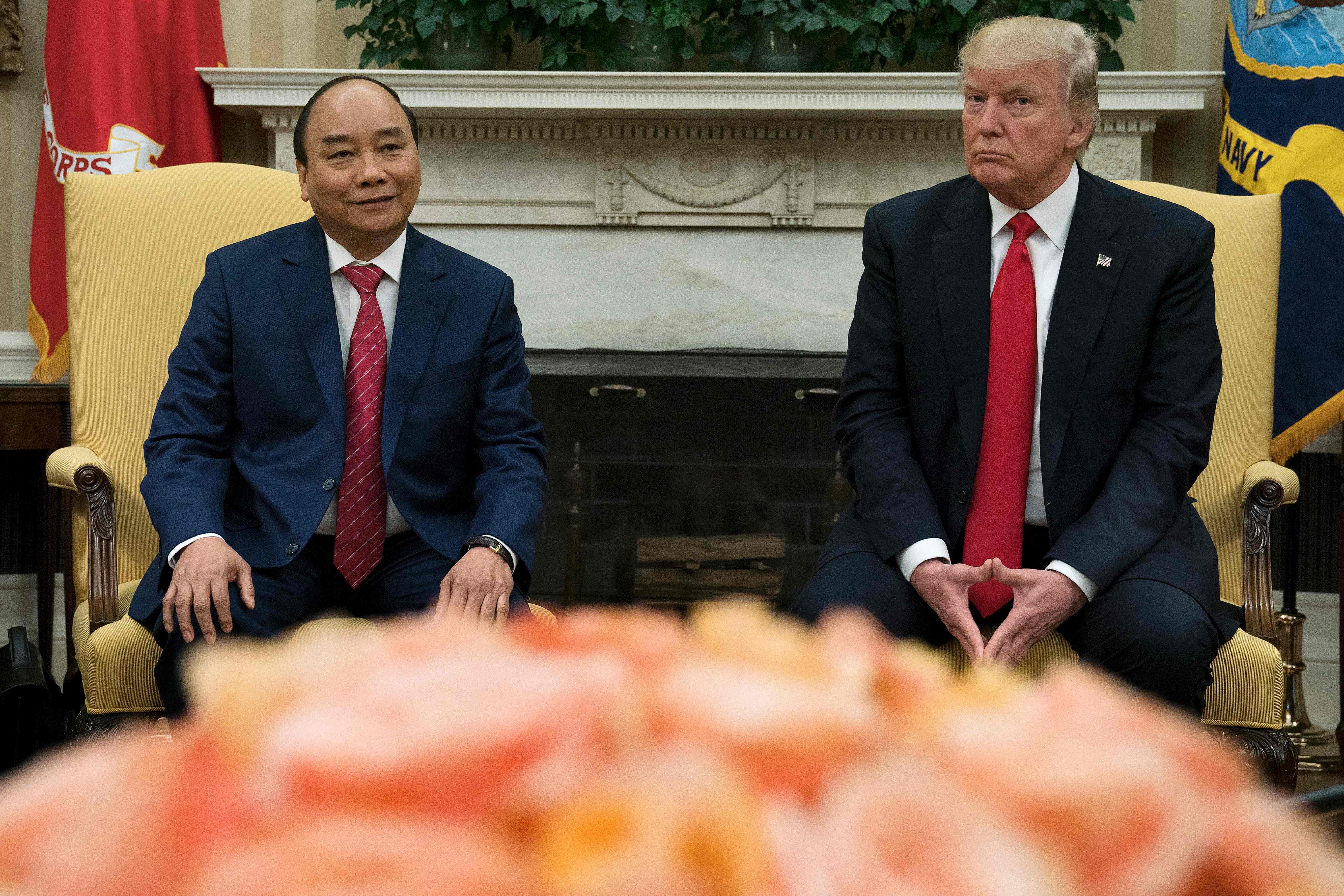 ترامب يلتقى رئيس الوزراء الفيتنامى فى البيت الأبيض بواشنطن