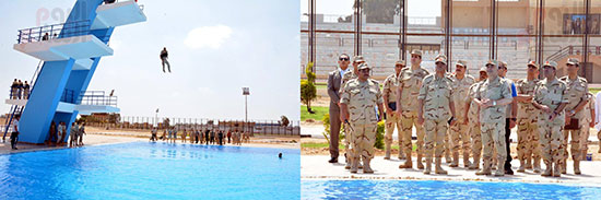 الفريق محمود حجازى يزور معهد ضباط الصف