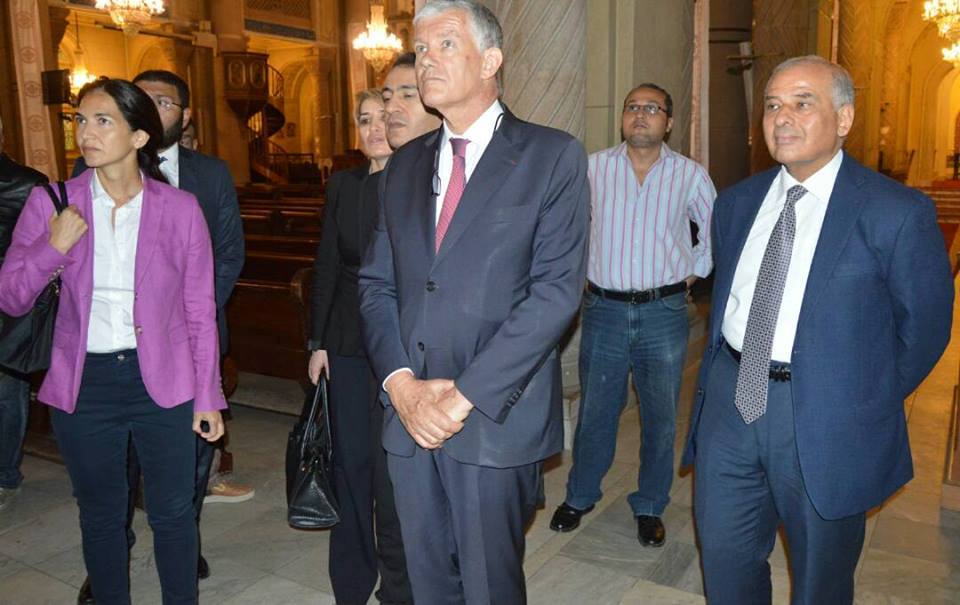 سفير فرنسا يزور بطريركية الإسكندرية (1)
