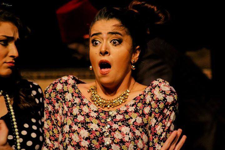 الفنانة مروة الاطرش في احد اعمالها المسرحية