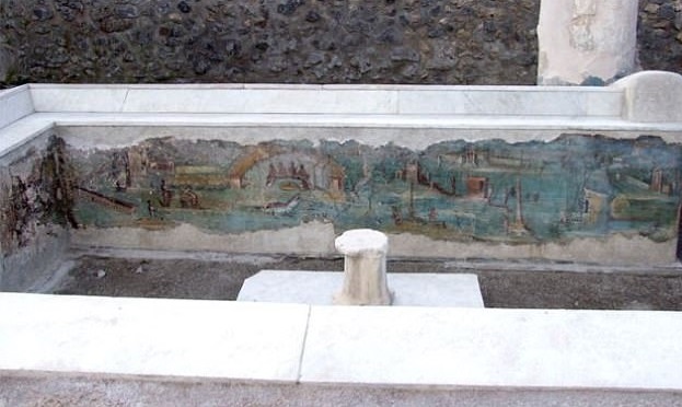  الرسومات المصرية فى حديقة  قيلا رومانية قديمة  (1)