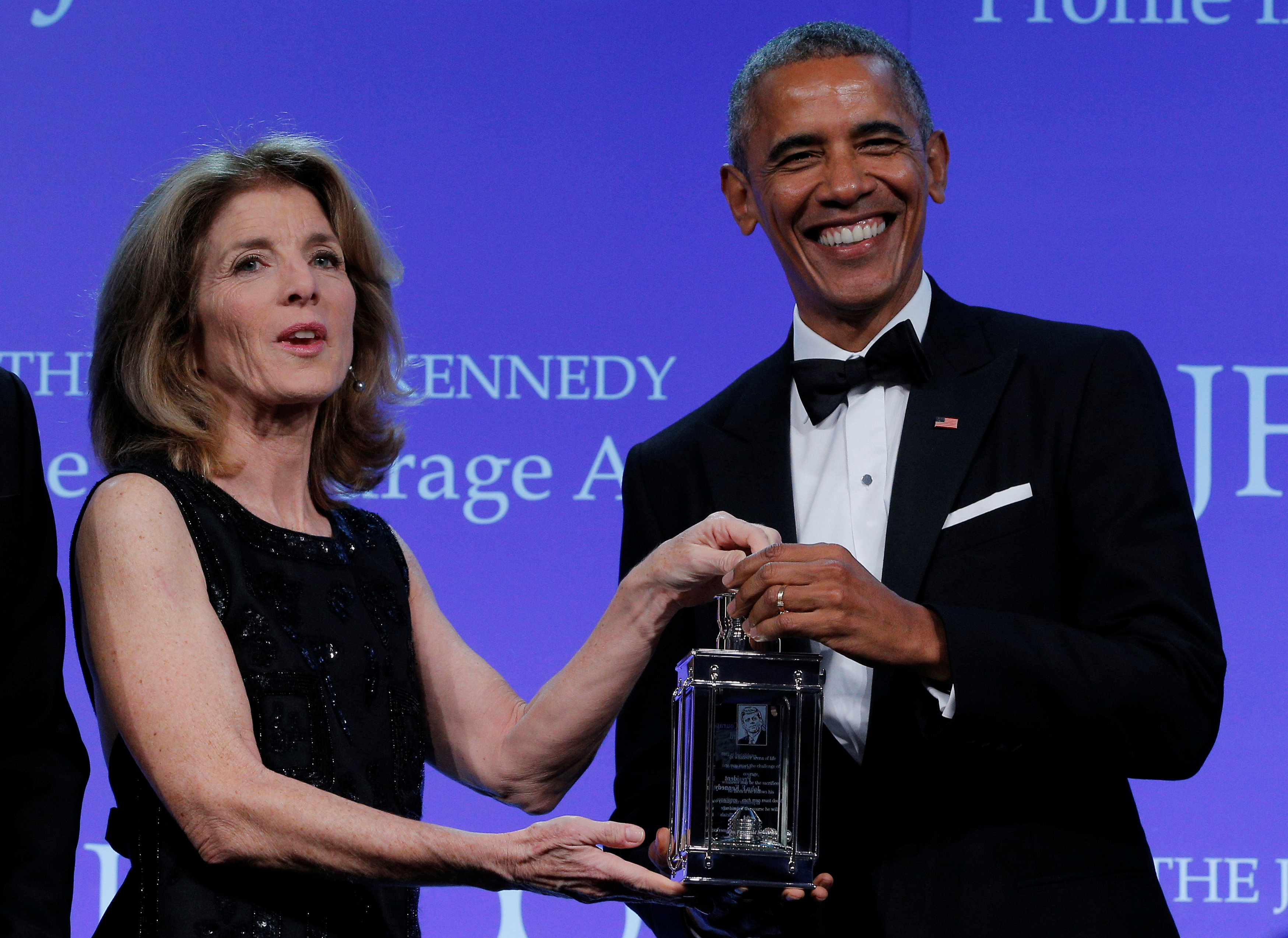 تسليم جائزة جون كينيدى للشجاعة لأوباما