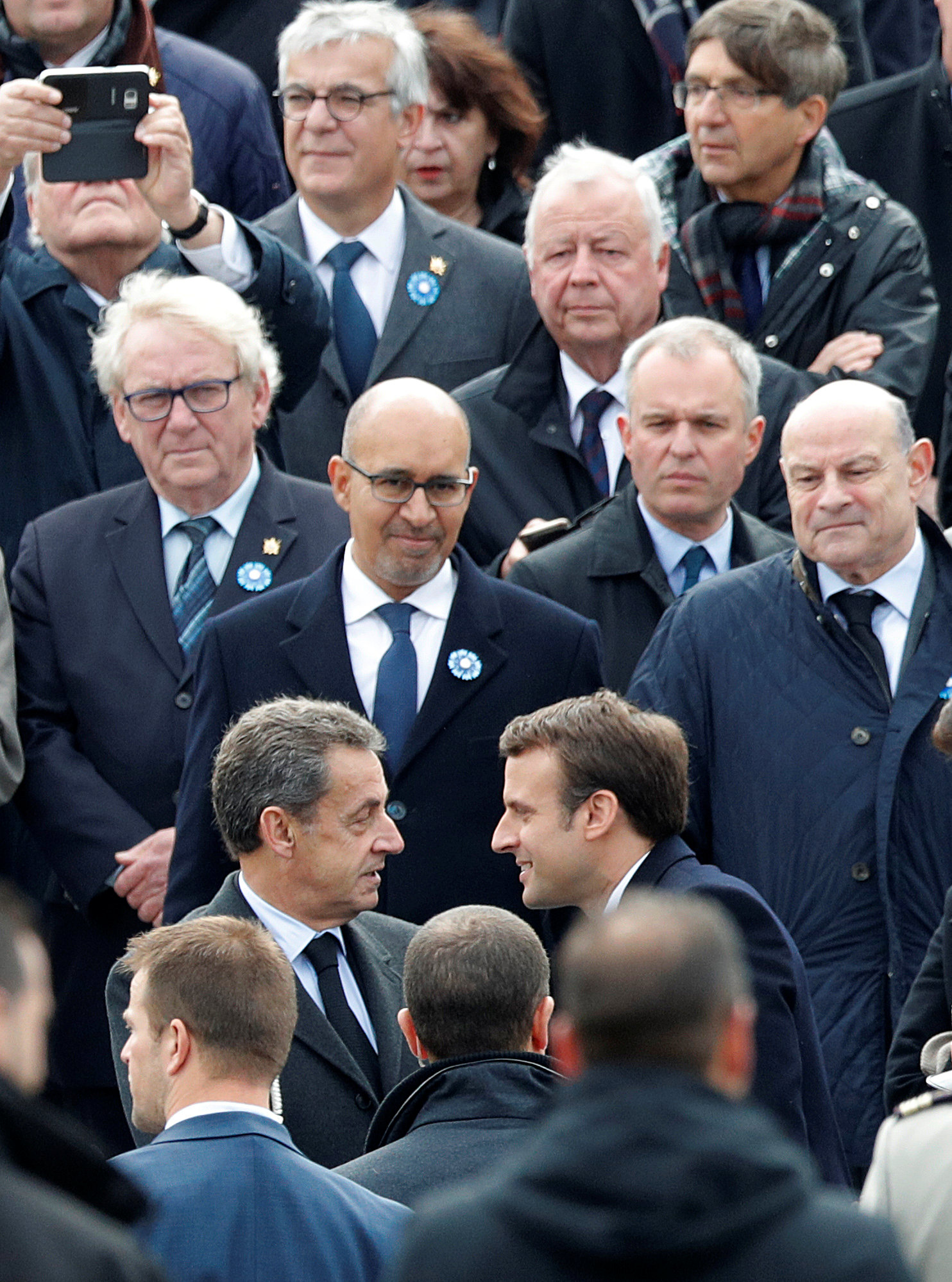 ساركوزى يستقبل ماكرون أمام قوس النصر بباريس