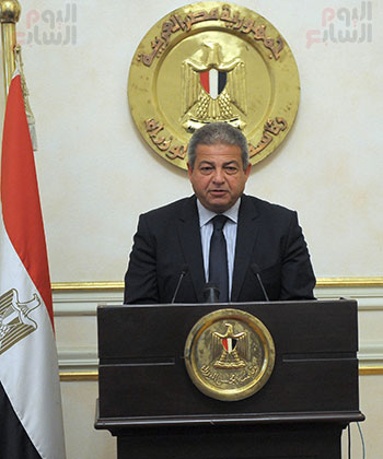 خالد عبد العزيز وزير الشباب مؤتمر صحفى (5)