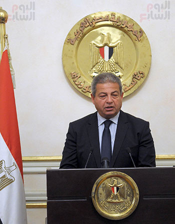 خالد عبد العزيز وزير الشباب مؤتمر صحفى (3)
