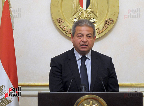خالد عبد العزيز وزير الشباب مؤتمر صحفى (2)