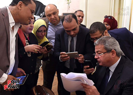 خالد عبد العزيز وزير الشباب مؤتمر صحفى (7)