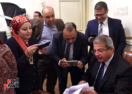 خالد عبد العزيز وزير الشباب مؤتمر صحفى (6)