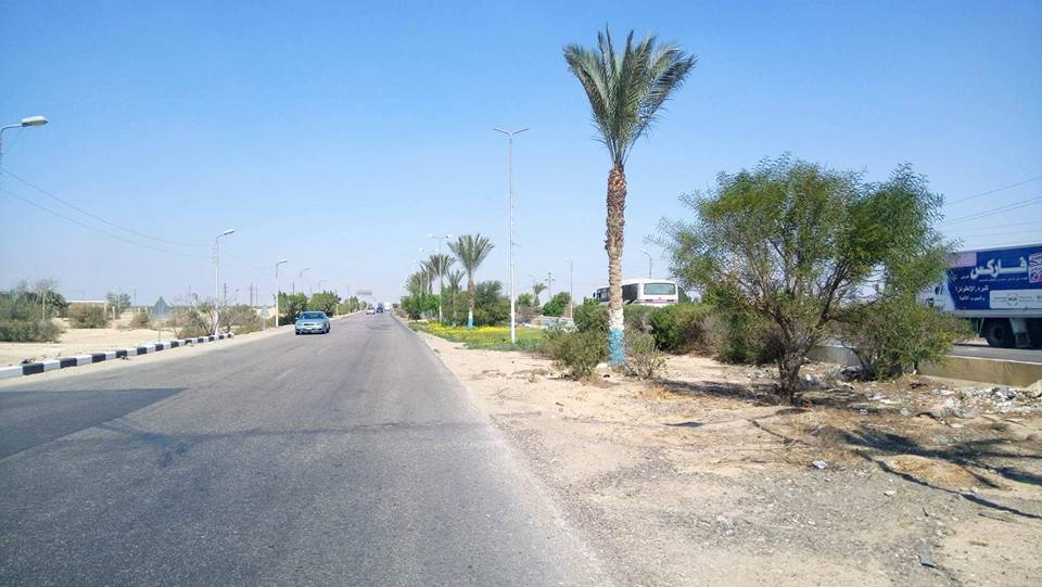 الطريق الرئيسى بمدينة فايد بعد الرصف