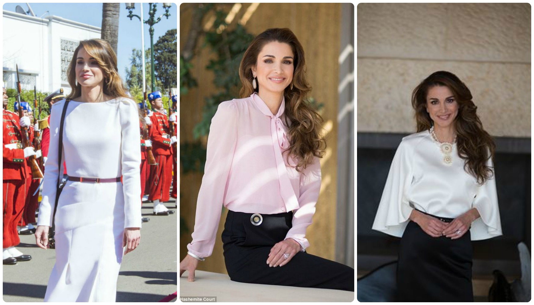 الملكة رانيا تتألق فى الأزياء السادة