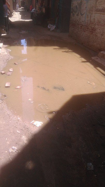 مياه الصرف تغرق شوارع ميت حمل (2)
