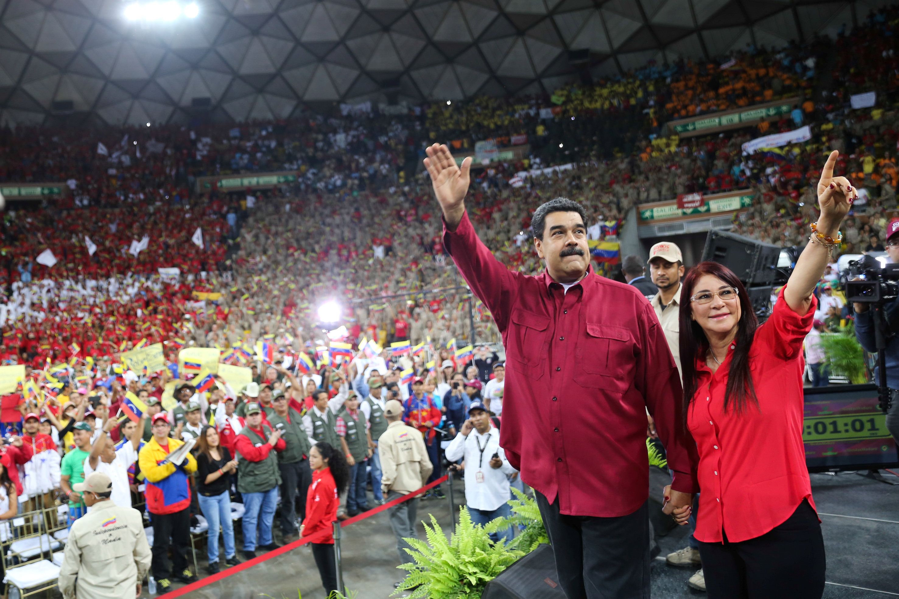 الرئيس فنزويلا نيكولاس مادورو وزوجته