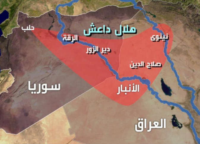 المثلث الداعش المقلوب فى سوريا والعراق