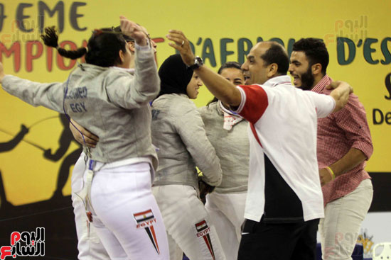 فوز مصر فى بطولة السلاح السيف للسيدات (12)