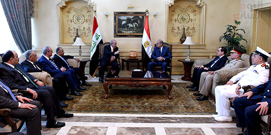 شريف اسماعيل يستقبل نائب رئيس العراق (12)