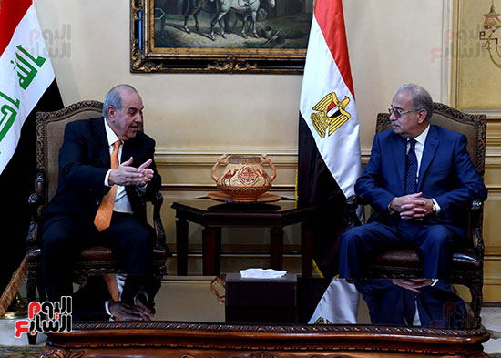 شريف اسماعيل يستقبل نائب رئيس العراق (14)