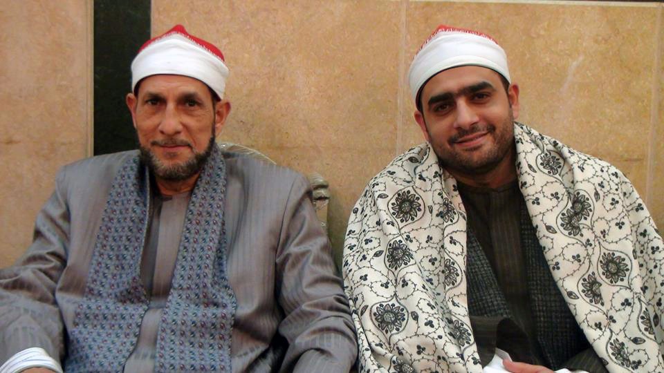 الشيخ أسامة مع والده الشيخ محمد بسيونى