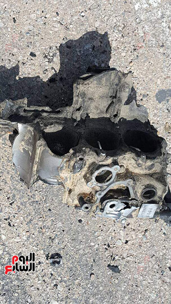 صور للسيارة المفخخة بعد تفجيرها من قبل قوات كمين العريش (4)