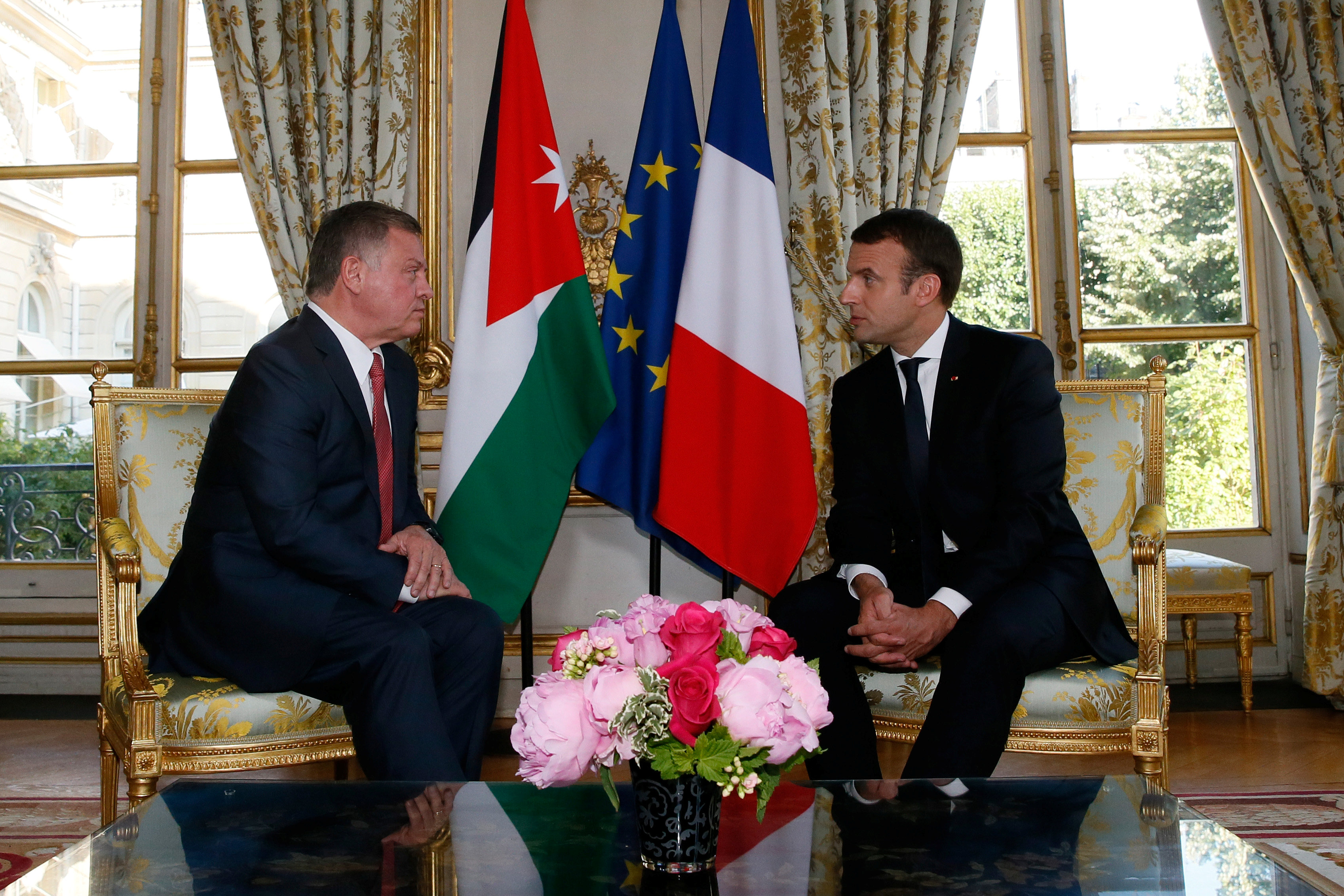 القمة الفرنسية الأردنية فى باريس