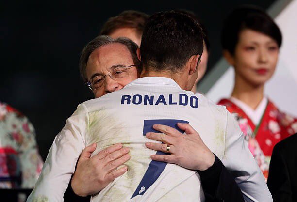 رئيس ريال مدريد مع رونالدو