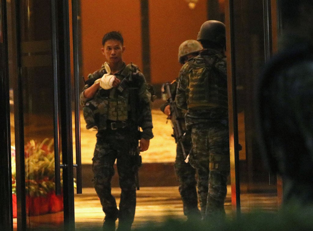 قوات الأمن فى الفلبين تنتشر بموقع الحادث