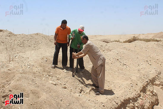 وضع حدود القطع المستلمة بمدينة طيبة لإقامة مشروعات جديدة