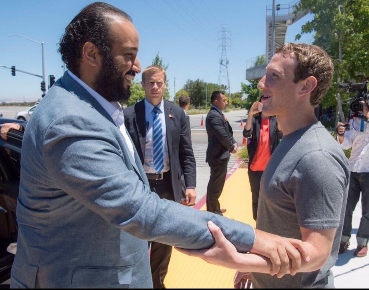 محمد بن سلمان ومؤسس شركة فيس بوك
