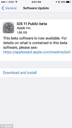 تحديث ios 11