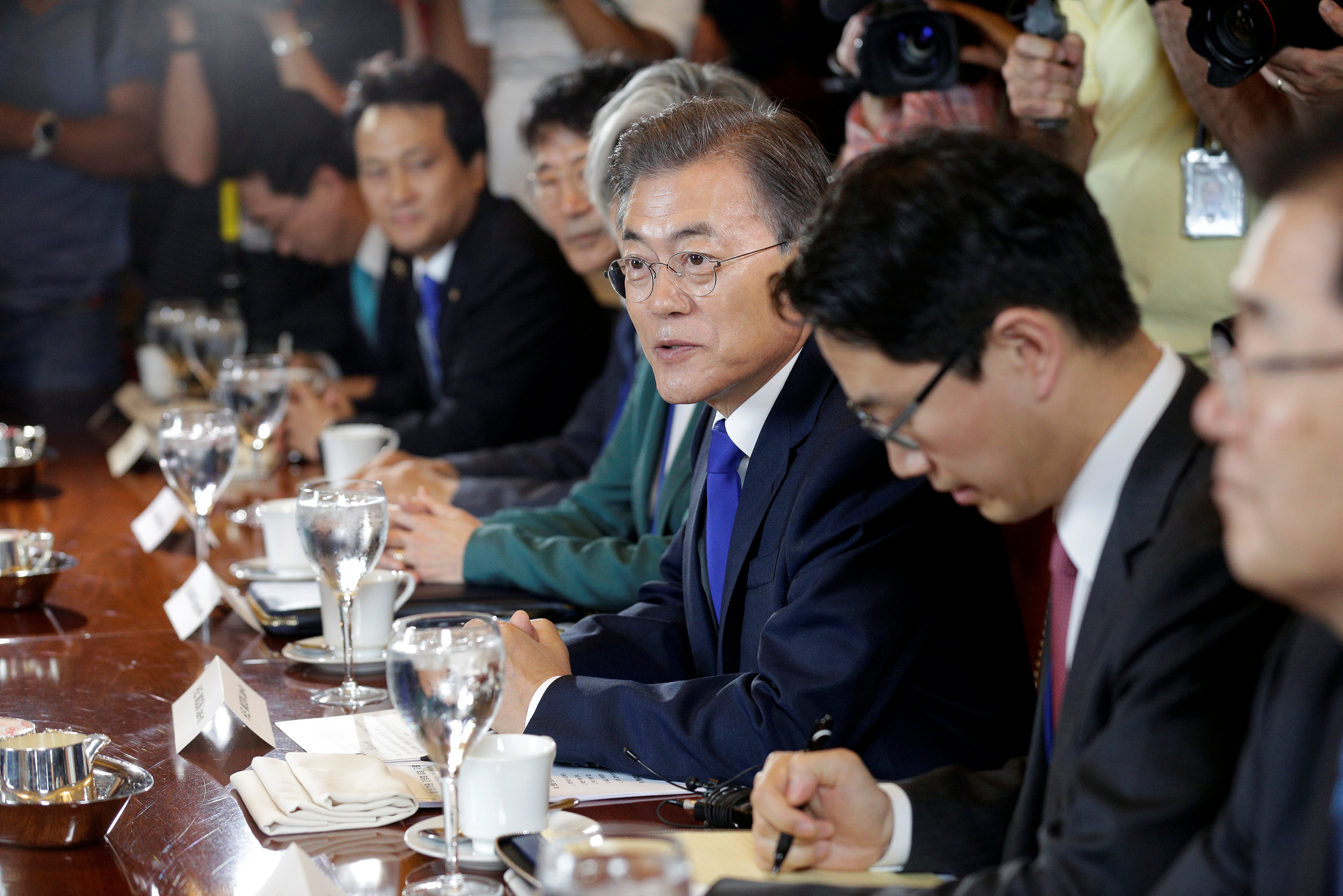 لقاء رئيس كوريا الجنوبية فى البرلمان الأمريكى