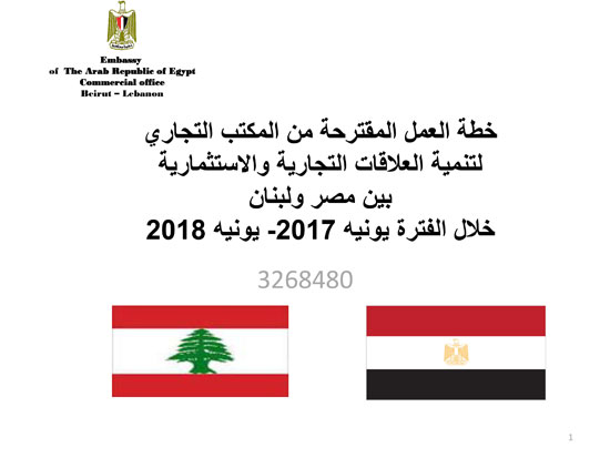 خطة زيادة التبادل التجارى بين مصر ولبنان  (1)
