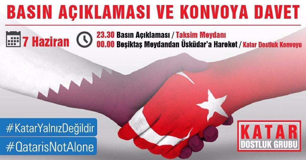 دعوة المظاهرة التركية لدعم تميم