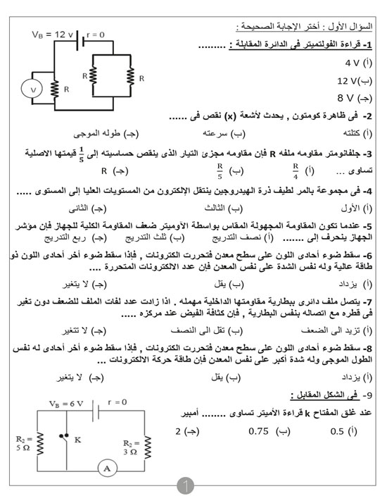 مراجعات الثانوية العامة (1) مراجعات الثانوية العامة (1)