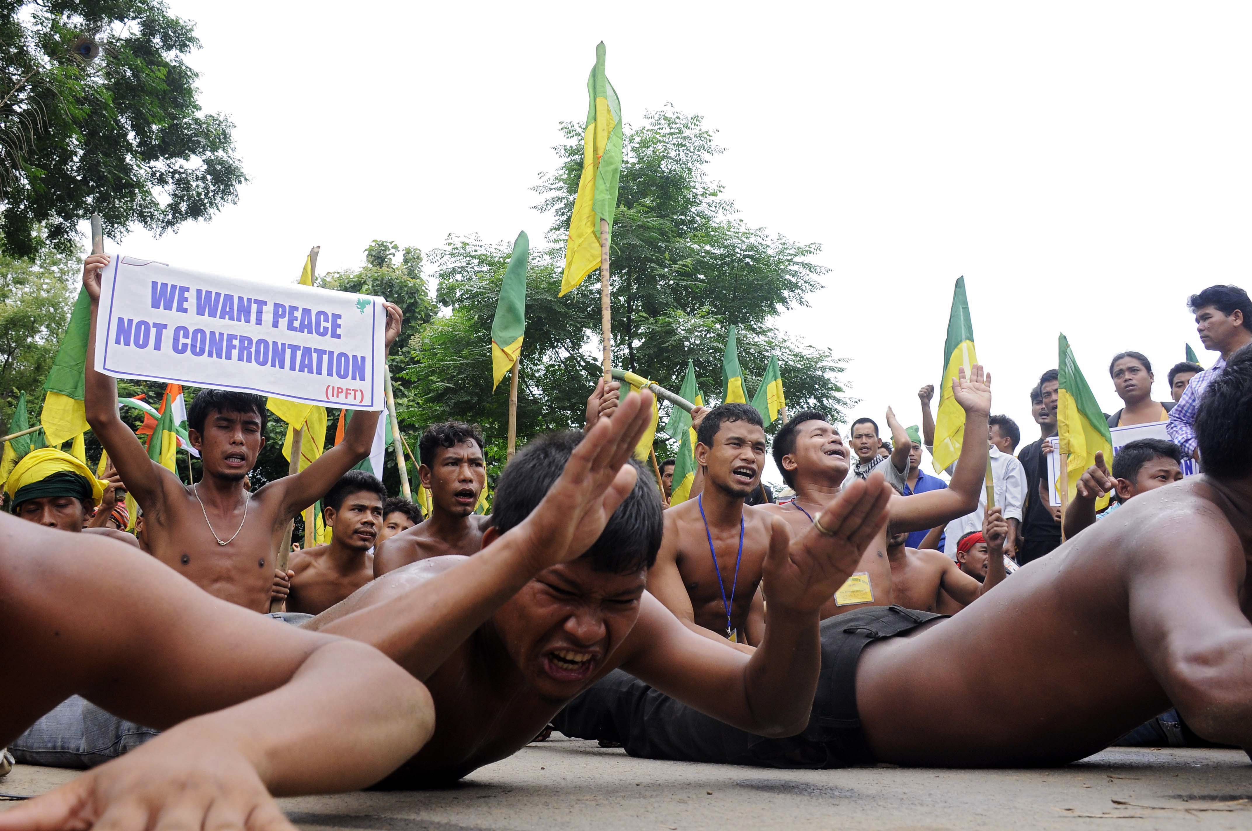 مظاهرات للمطالبة باستقلال ولاية تريبورا فى الهند