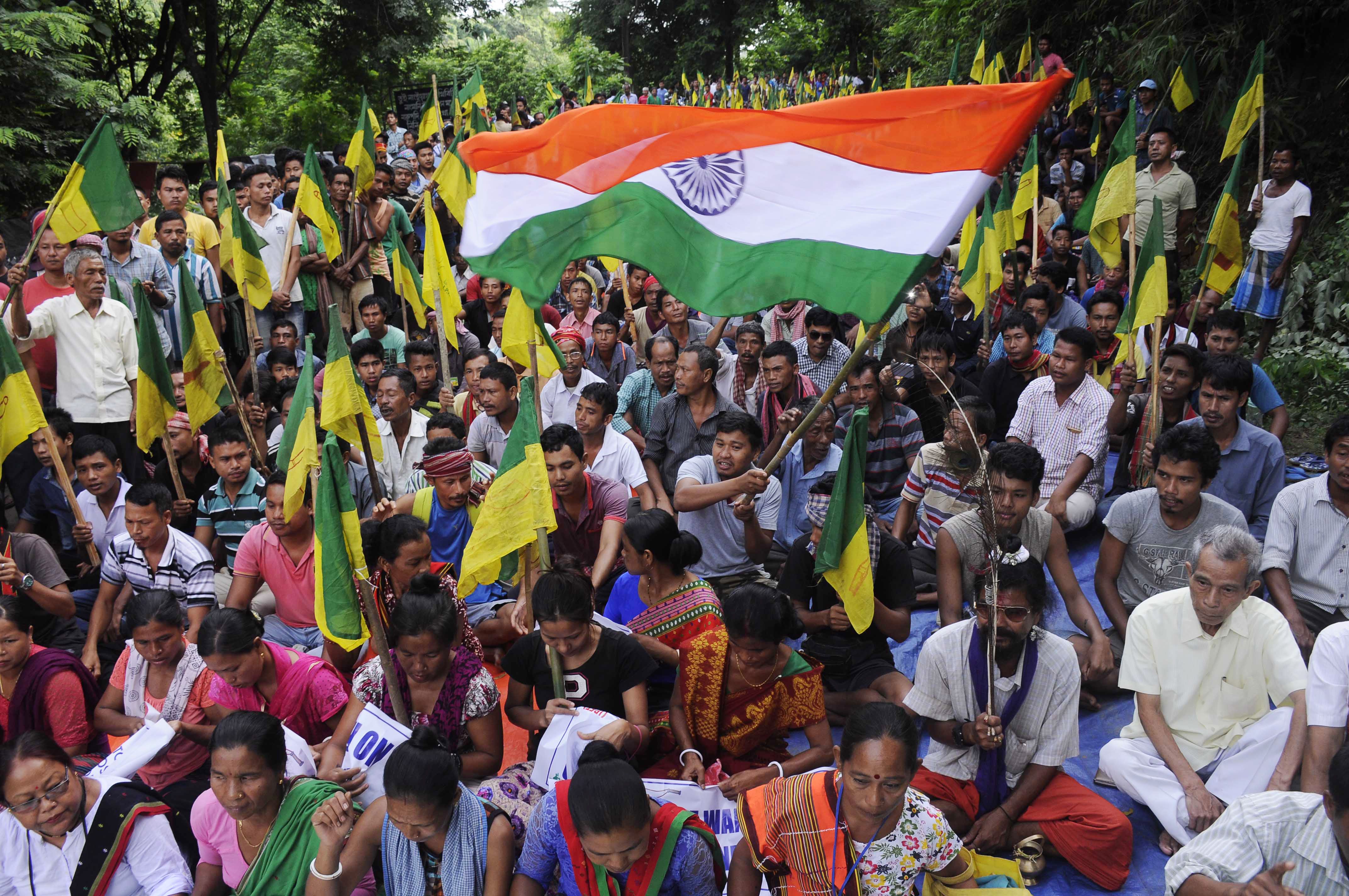 مظاهرات حاشدة فى الهند للمطالبة باستقلال ولاية عن الدولة