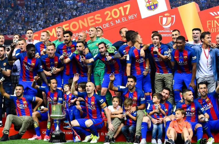 برشلونة اكتفى بلقب الكأس فى الموسم الماضى