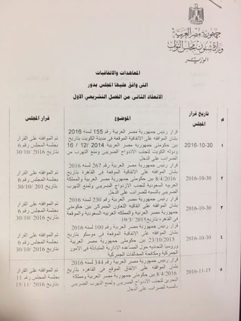 مشروعات قوانين الحكومة خلال دور الانعقاد الثانى للبرلمان  (20)