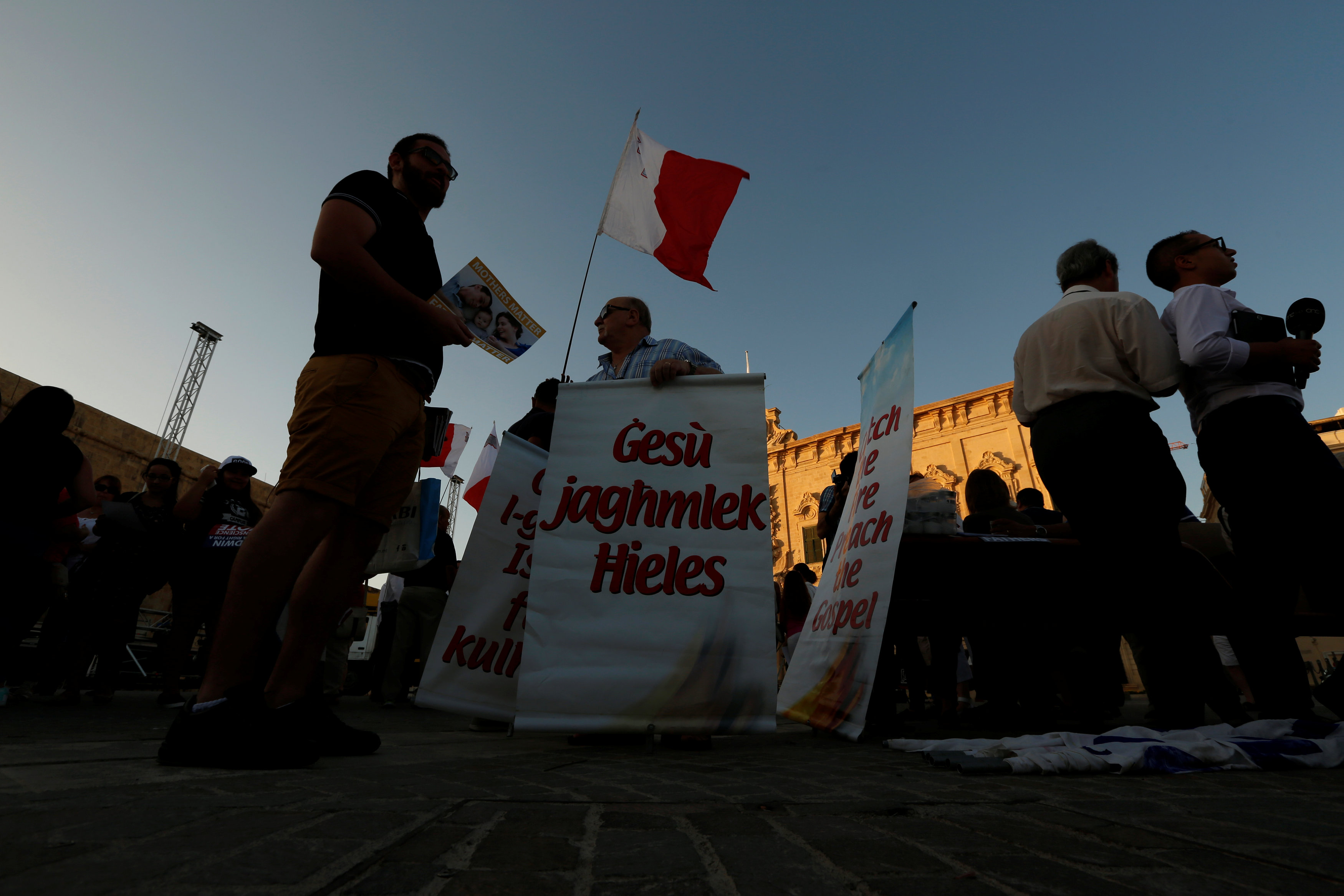 تظاهرات فى مالطا