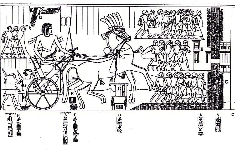 نقش الملك سيتي الاول على طريق حورس