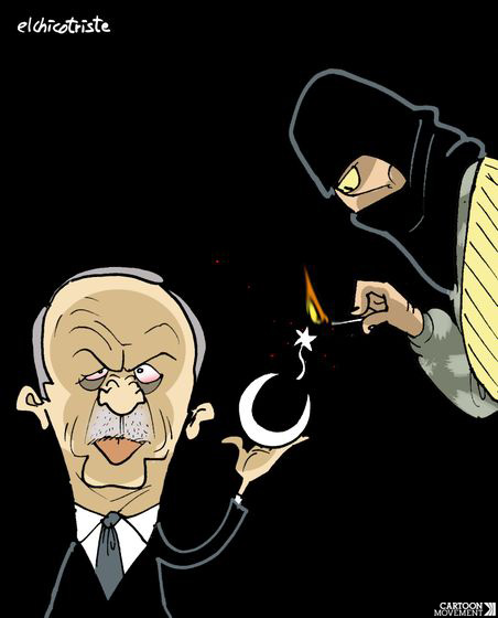 كاريكاتير تركيا والإرهاب