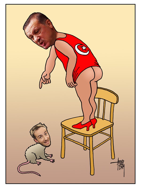 كاريكاتير ساخر لأردوغان