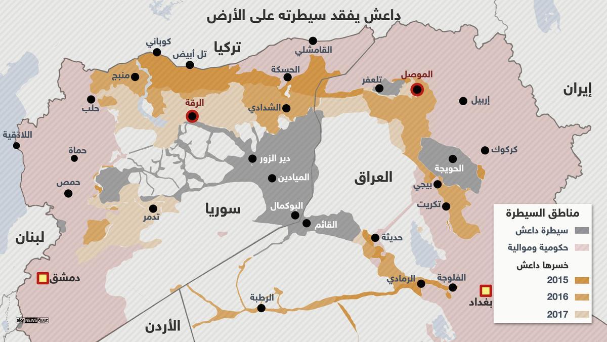 2- داعش يفقد سيطرته على الأراضى