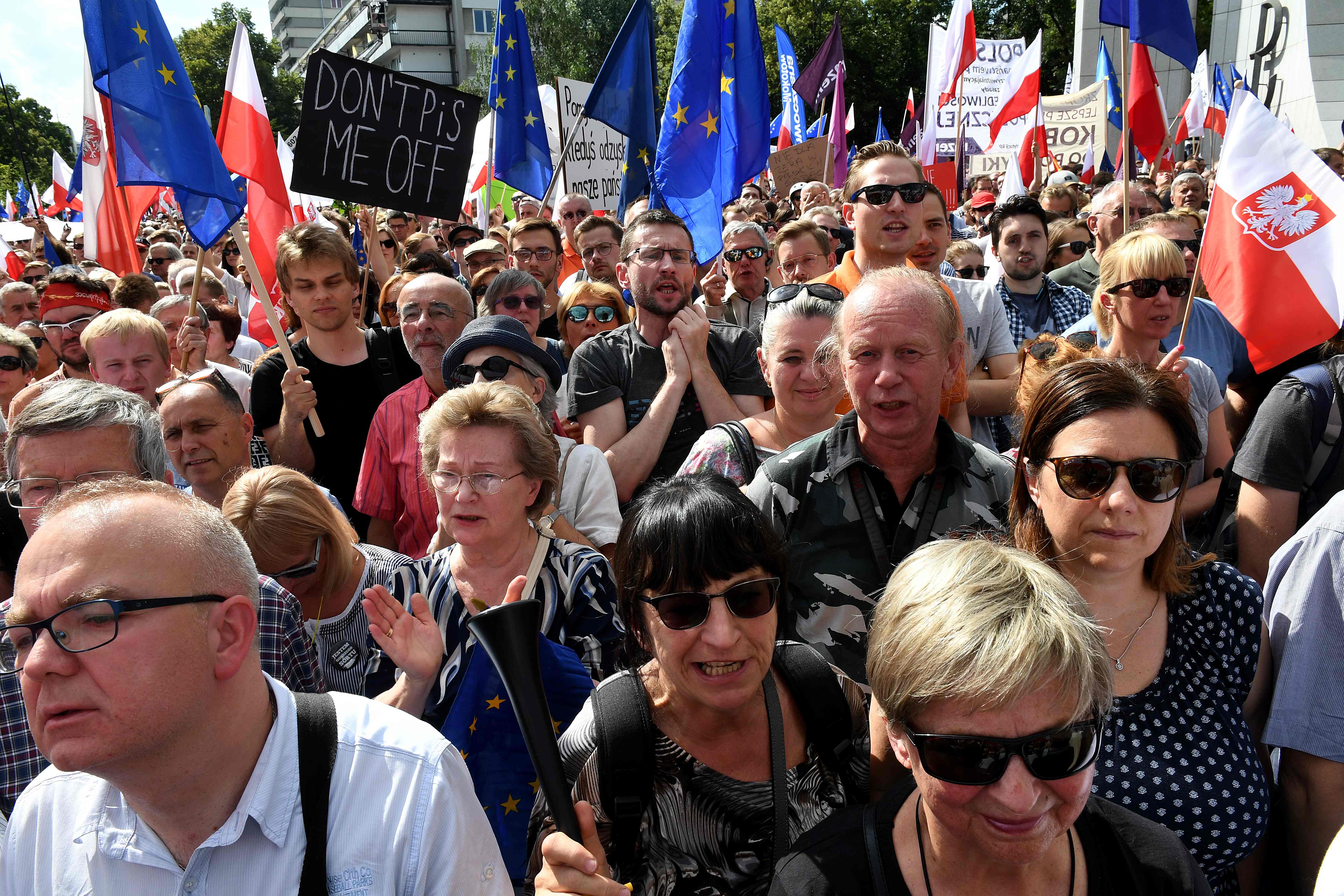 مظاهرات فى وارسو