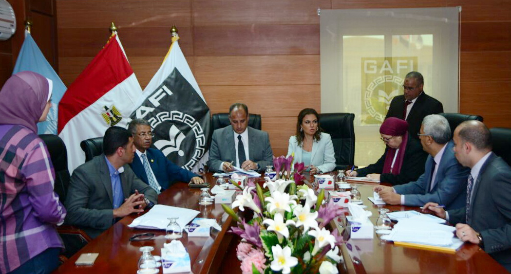 جانب من اجتماع وزيرة الاستثمار ومحافظ الإسكندرية وعدد من مستثمرى الاسكندرية